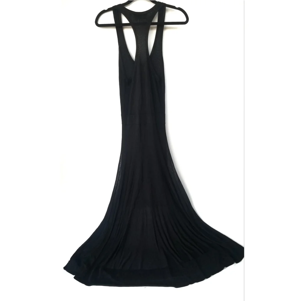 A.L.C Black Racer Back Flare Dress - Picture 4 of 8